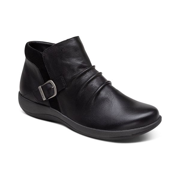 Aetrex Women's Luna Boots Black Shoes UK 1920-842